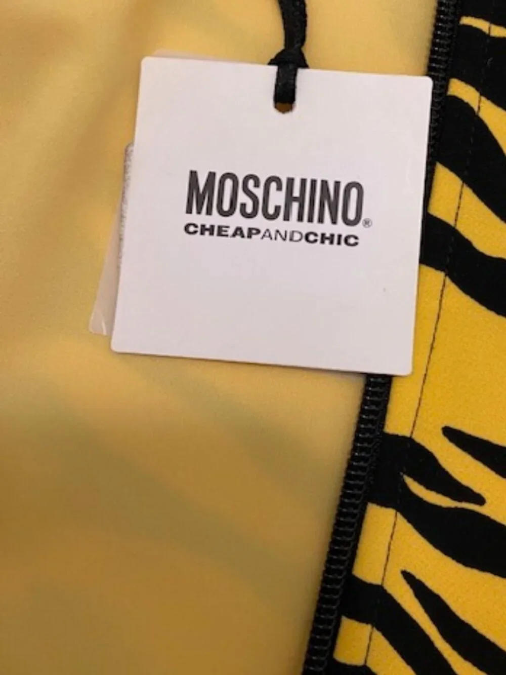 Moschino Zebra Print Cropped Bomber Jacket Size 6 NWT